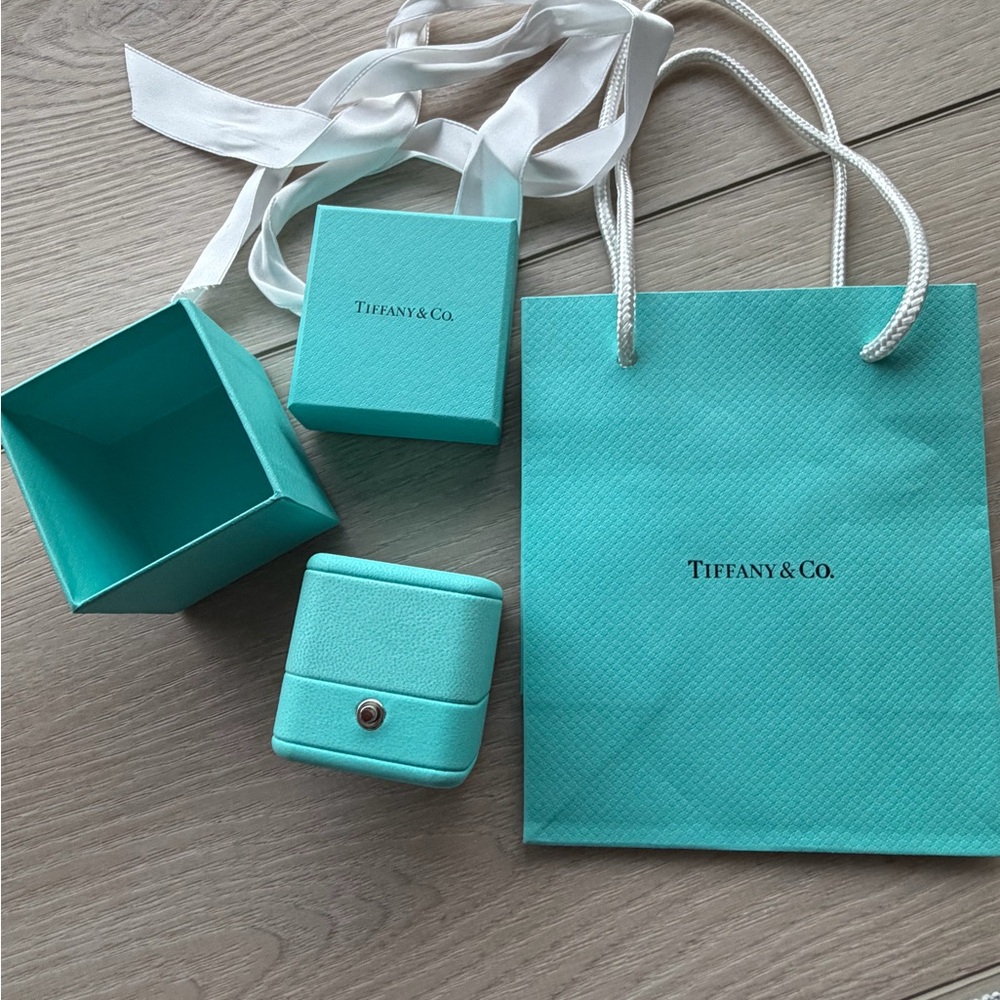 Tiffany & Co. Leather Ring Box and Bag